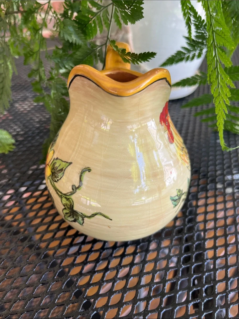 Baja Rooster Creamer, Red Rooster Collection, Maxcera Corp. Discontinued item